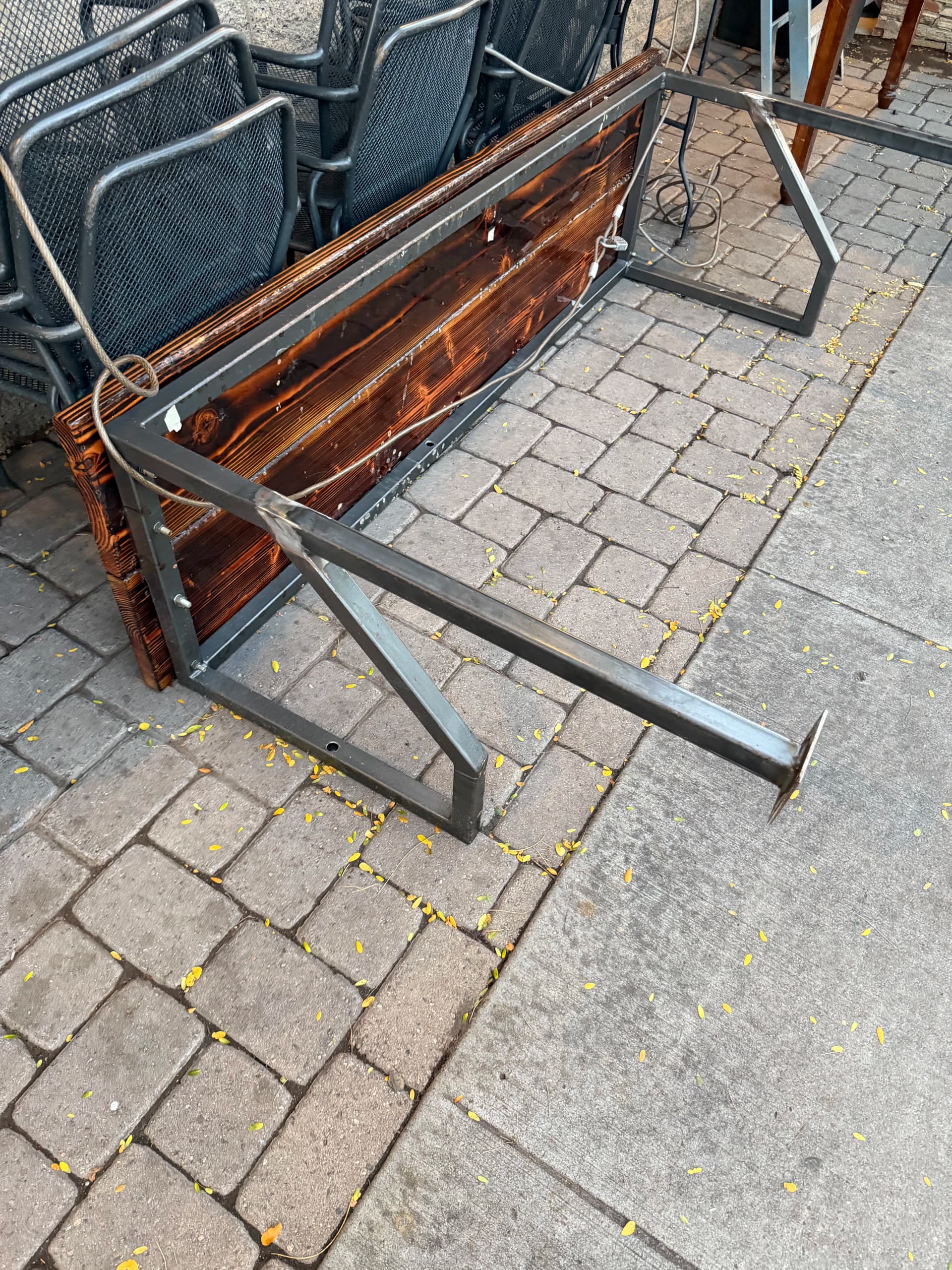Custom Steel Table Legs Fabricated for Kickstand Café in Flagstaff