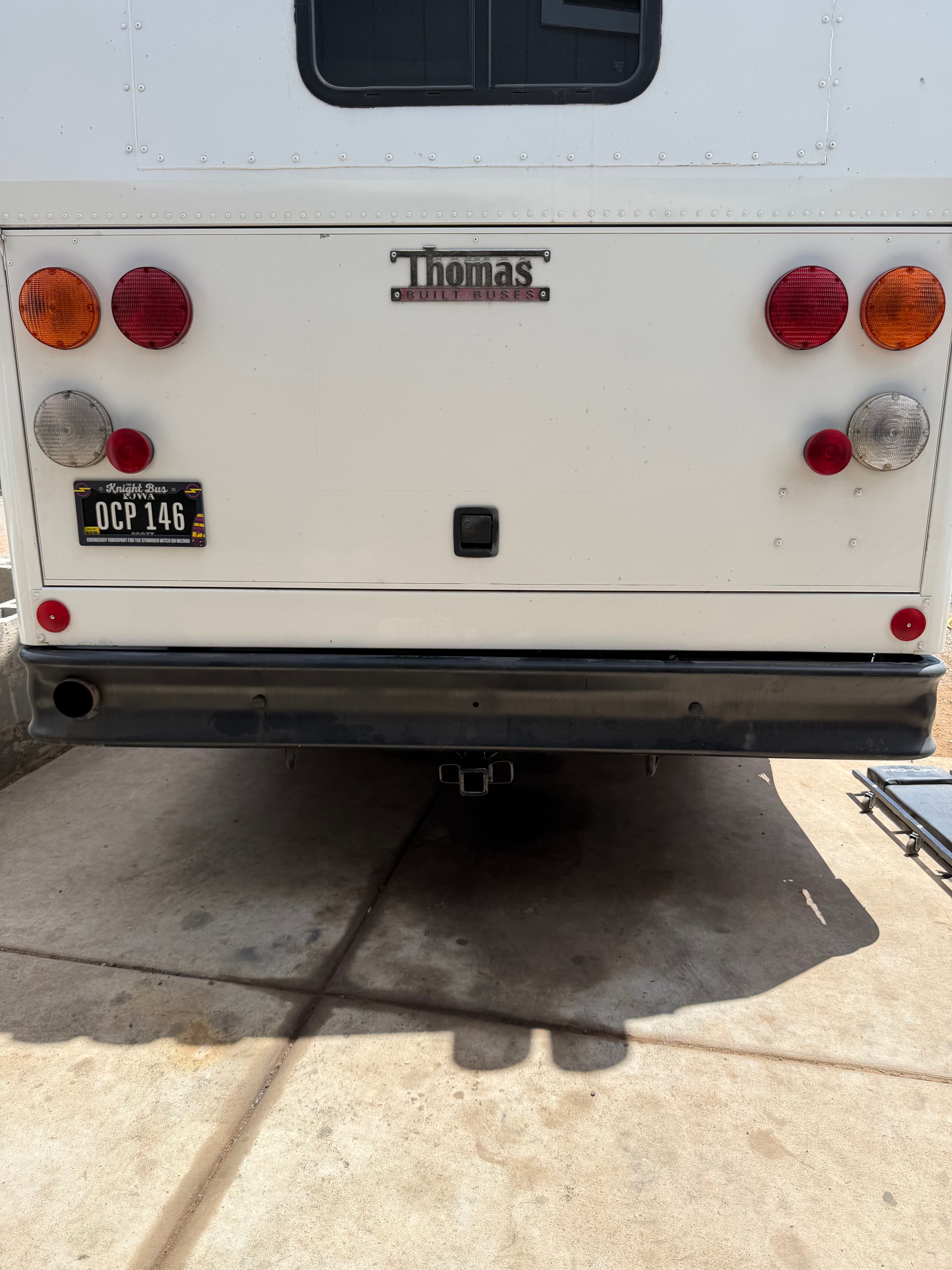 Project Custom Hitch Fab on a Thomas Bus - Tow Ready and Bike Rack Capable image