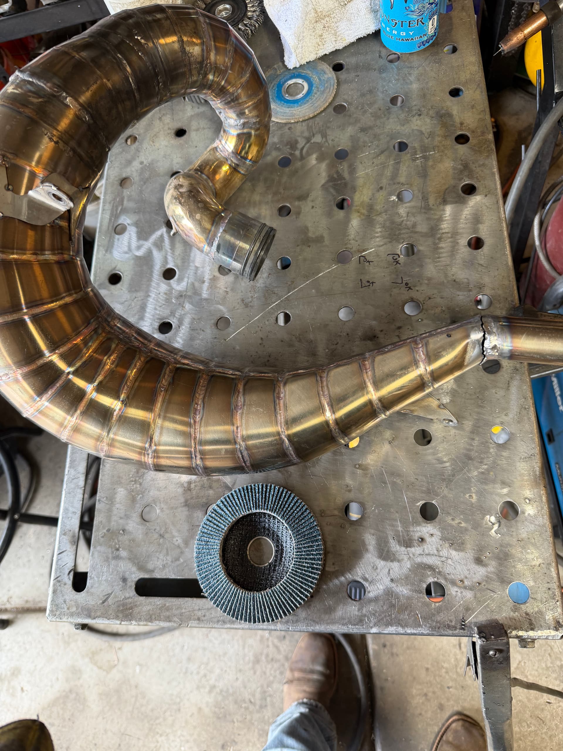 Gallery photos for Cracked Dirt Bike Expansion Pipe Repaired and Back on the Track: Image #4