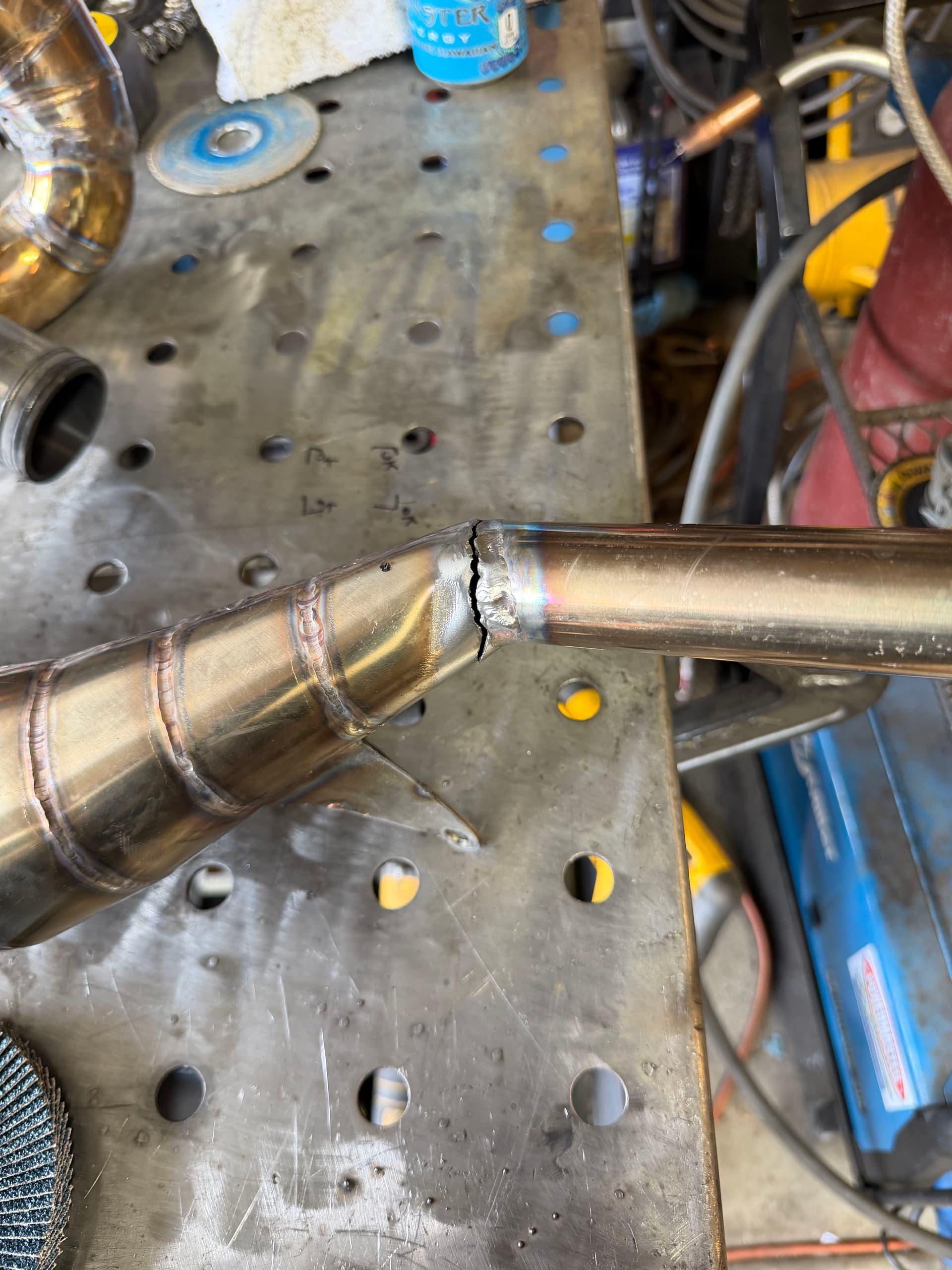 Gallery photos for Cracked Dirt Bike Expansion Pipe Repaired and Back on the Track: Image #3